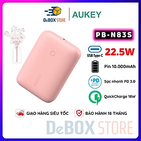 Mua Pin Sạc Dự Phòng AUKEY Basix Mini PB-N83S (Màu Hồng)10.000mAh Sạc Nhanh PD 20W và Quick Charge 3.0 18W - Hàng Chính Hãng