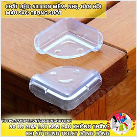 Bịt góc bàn silicon mẫu vuông hình mặt cười bảo đảm an toàn cho trẻ nhỏ