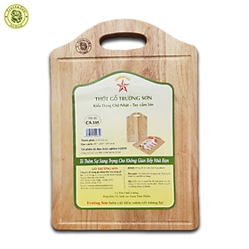 Mua Thớt Gỗ Cao Su Kiểu Dáng Chữ Nhật CA335 ( 33.5 x 23 x 2 cm ) - Đồ Dùng Nhà Bếp Thương Hiệu Trường Sơn
