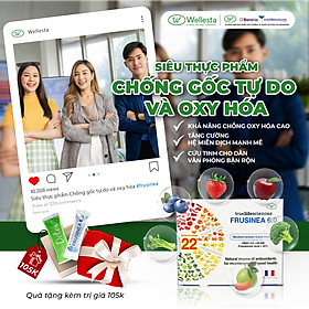 Thức uống Truelifesciences Frusinea 6.0 được chiết xuất từ 22 loại rau củ và trái cây, tăng cường miễn dịch, chống oxy hóa cao (12 gói/hộp)