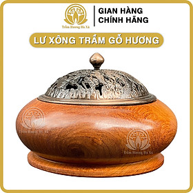 Hình ảnh Review Lư xông trầm gỗ hương nguyên khối cao cấp HÀ XÁ