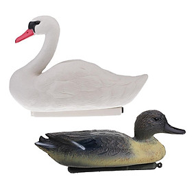 2 Pieces Floating Duck Drake Decoy Swan Goose Hunting Bait Lawn Ornament Garden Decor