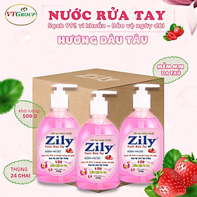 Nước rửa tay Zily 500g hương Dâu Tây ( 24 chai/ thùng)