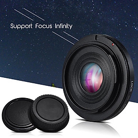 FD-EOS Lens Mount Adapter Camera Lens Adapter Ring with Optical Glass Focus Infinity FD Lens to EOS EF Mount Body for