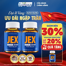 [Tặng Hộp 15v] Combo 2 Hộp 60v - Viên Uống Giảm Đau Xương Khớp JEX Ecogreen Tái Tạo Sụn Khớp