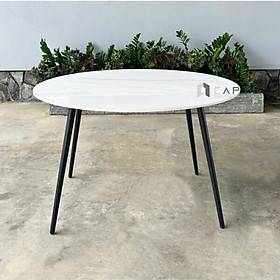 Mua Bộ bàn ăn mặt đá tròn 1m 4 ghế có nệm êm ái SD TN1236-10E / ECO 11A-P Nội thất Capta