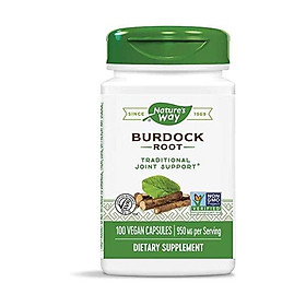 Nature's Way Burdock Root 100 Vegetarian Caps, Pack of 2