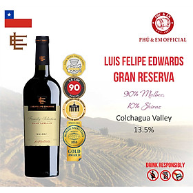 Rượu Vang Đỏ Chile Luis Felipe Edwards Gran Reserva Malbec