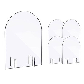 Clear Arch Acrylic Sign with Stand Ornaments for Wedding Birthday Decoration