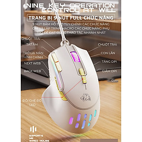 Mua Chuột Máy Tính Có Dây Gaming Led Đổi Màu M2 Thiết Kế Đẹp Có Nút Chỉnh DPI Chơi Game Cực Đã