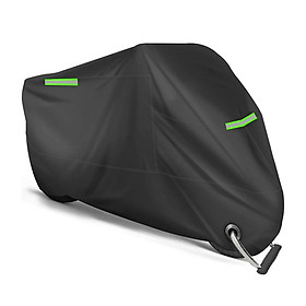 Universal Motorcycle Cover, Outdoor Weather Proof Motorcycle Cover with Reflective Stripes Lock-Holes Storage Bag for 96.5'' Motorcycles