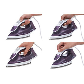 Bàn ủi hơi nước Panasonic NI-M300TVRA - Mặt bàn ủi Titan chống dính - Chống đóng cặn - Tự ngắt khi đến nhiệt độ đã chọn - Hàng Chính Hãng - Tím