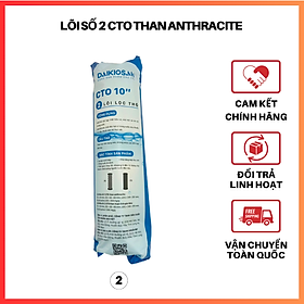 Lõi lọc nước RO số 2, CTO dạng than Anthracite - hoạt tính gáo dừa Đại Việt - Hàng chính hãng