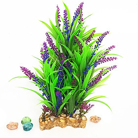 12Inch Tall Aquarium Artificial Plants Artificial Plastic Plants Ornaments Natural Artificial Foliage Plants DIY