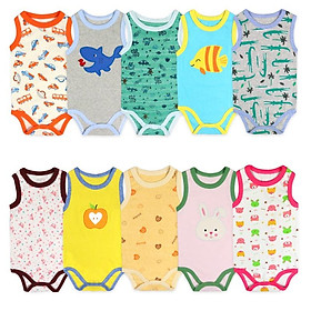 Bodysuit cho bé, đồ liền thân bé trai, bé gái vải cotton thoáng khí, body chip sát nách Easy Baby từ 0-24M (TT-008)