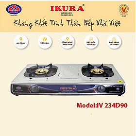 Mua Bếp Ga Đôi Mặt Kính Cường Lực - Chịu Nhiệt Cao (model: IV-234D90) - Hàng Chính Hãng