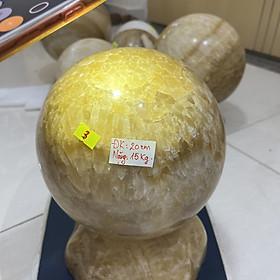 Mua Cầu phong thủy màu vàng trong đường kính 20 cm  nặng 15 cm  cho người mệnh Kim và Thổ vân như bông hoa hướng dương