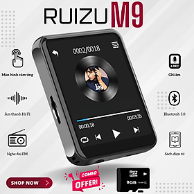 Mua Ruizu M9 - Máy nghe nhạc đỉnh cao: Âm thanh Hi-Fi  Màn hình cảm ứng 1.8inch  Bluetooth 5.0  Thiết kế thời trang  Đa chức năng FM Radio Ebook Báo thức Ghi âm  Pin trâu  Giá siêu hấp dẫn. Trải nghiệm âm nhạc sống động  mọi lúc mọi nơi – Hàng Nhập Khẩu