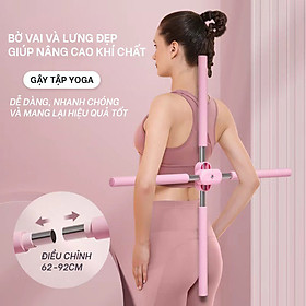 Gậy Tập Yoga Chống Gù, Mở Rộng Vai, Uốn Thẳng Lưng Chất Liệu Thép Không Gỉ, Bền Đẹp, Hiệu Quả Nhanh Chóng