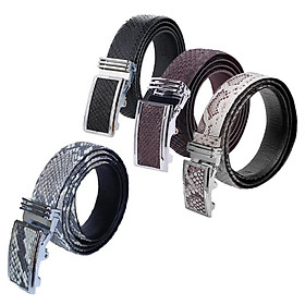Thắt lưng nam da trăn Huy Hoàng 3,5P màu da nguyên thủy, đen, trắng, nâu HT4301-02-05-46