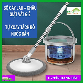 Mua BỘ CÂY LAU SÀN   CHẬU GIẶT VẮT GIẺ CÓ TÁCH BỎ NƯỚC BẨN  BAHAMAR  thuận tiện lau và giặt giẻ