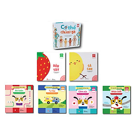 Combo: 04 cuốn Mê cung phát triển kĩ năng: Tự lập - Cảm xúc - Nhận biết - An toàn + 02 cuốn ehon "trò chuyện" Dâu tây + Trứng gà + Cơ thể của chúng ta