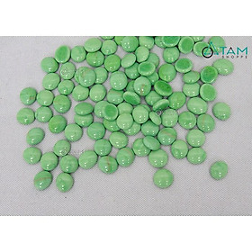 Sỏi trang trí thủy tinh đục màu xanh ngọc bích SOI-03