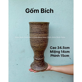 Mua Bình Hoa Lọ Hoa Dáng Ly Gầy Có Đai Gốm Sứ Bát tràng