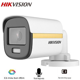 Mua Camera analog TVI colorVu Hikvision DS-2CE12DF3T-FS 2MP  tích hợp mic thu âm  có màu ban đêm - Hàng chính hãng