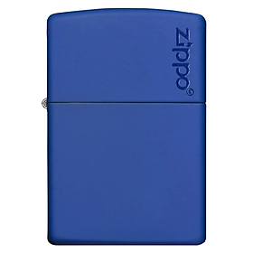 Bật Lửa Zippo Classic Royal Blue Matte Logo - Vỏ Đồng Thau Sơn Tĩnh Điện Xanh Dương Chống Vân Tay - Mã 229ZL (Chính Hãng Mỹ)