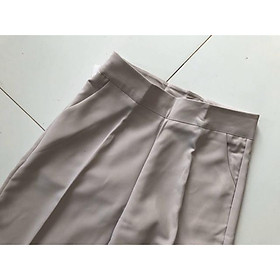 Quần ống suông nữ cạp cao tôn dáng sang chảnh dáng tiểu thư culottes