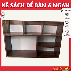 Kệ Sách Gỗ Để Bàn Làm Việc Gía Sách Đa Năng 6 Ngăn Gỗ MDF Dễ Dàng Lắp Đặt