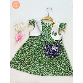 Đầm Bé Gái Tamiuy Cao Cấp Thiết Kế Kiểu Áo Khoác Giả Chất Liệu Cotton Mềm Mại