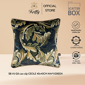 Mua SCATTER BOX Vỏ Gối cao cấp nhập khẩu Ireland Anh Quốc CECILE Mà xanh lá kích thước 45x45CM Phong cách cổ điển