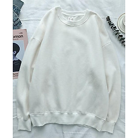 Áo Sweater trơn màu trắng