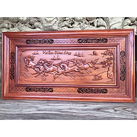 Mua Tranh gỗ mã đáo thành công ( kích thước 67cm x 127cm ) dày 3 phân (FREESHIP  HCM BK 30-50 KM )