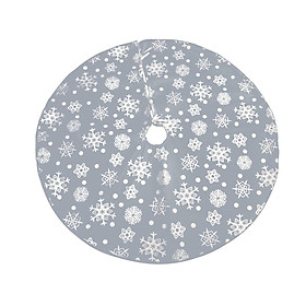 Christmas Tree Skirt Snow Flake Pattern, Snowflakes Xmas Tree Mat, 122CM Christmas Ornament Decoration, Festival Gift