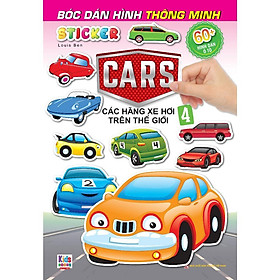 Sách - Bóc Dán Hình Sticker Thông Minh - Cars: Các Hãng Xe Hơi Trên Thế Giới - Tập 4 - Việt Thư
