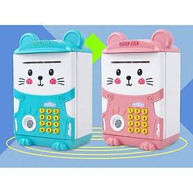 Mua Két Sắt Mini Hình Mèo Có Nhạc Và Cảm ứng Dấu Vân Tay Cho Bé Nhiều Màu Kute