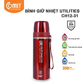 [Rẻ Vô Địch] Bình Giữ Nhiệt Cao Cấp COMET CH12-31 350ml