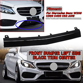 1Pcs Middle Side Car Front Lip Bumper Spoiler Front Bumper Lower Lip Black Trim For Mercedes W205 C Class AMG