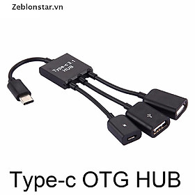 Bộ Chuyển Đổi USB-c 3.1 Sang USB 2.0 OTG 3 Trong 1 Chất Lượng Cao