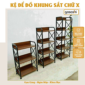 Mua Kệ Để Đồ Đa Năng  Kệ Sách-Giá Sách Để Đồ Trang Trí  Decor Phòng Khung Sắt Hộp Sơn Tĩnh Điện Chữ X Nhiều Tầng