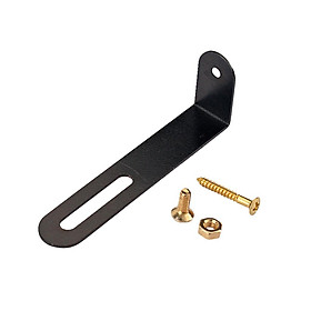 1 Set Pickguard Mounting Bracket with Nut Gold Scews Guitar Accessory Black 63x21x12mm