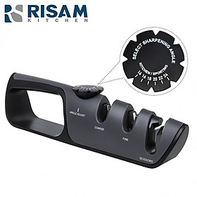 Mua Dụng cụ mài dao  kéo 3 trong 1 cao cấp Risam RM-023 - góc mài lựa chọn từ 14 đến 24 độ - Hàng Nhập Khẩu