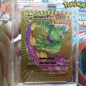 Tornadus VAX 125 198 thẻ pokemon nhôm mạ vàng truyền thuyết sấm Tặng kèm bảo vệ thẻ 1459 d24 1-40