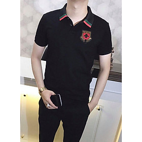 Áo Thun Nam Cổ Polo Phối Viền Logo Đẹp