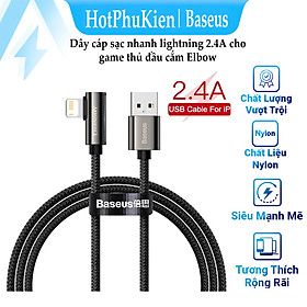 Mua Dây cáp sạc nhanh 2.4A cho iPhone / cho iPad / cho Airpods hiệu Baseus Legend Series Elbow thiết kế chuyên dùng cho game thủ trang bị công nghệ SR  truyền tải dữ liệu 480Mbps  chip sạc thông minh (giao màu ngẫu nhiên) - Hàng nhập khẩu