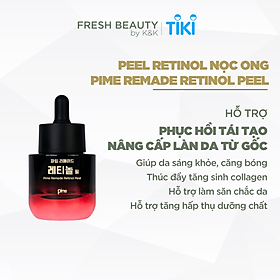 Pime Remade Retinol Peel hỗ trợ tái tạo da, trẻ hóa da, làm sáng da, cải thiện độ săn chắc và giảm dấu hiệu lão hóa 30ml