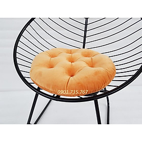 Mua Nệm ngồi bệt tròn  Đệm lót ghế nón Vải Nhung cao cấp - Kanta store